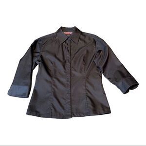 Mac & Jac Collared Button Down Top 3/4 Sleeves SM